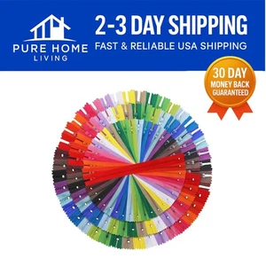 Versatile 120 Mixed Nylon Zippers in 20 Colors - Perfect for Crafts & Apparel - Picture 1 of 9