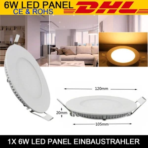 Panel LED 6W Foco empotrable 85V-265V Lámpara de techo empotrada Spot Lámpara Blanco cálido  - Imagen 1 de 11