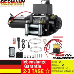Elektrische Seilwinde 12V 1360KG 3000lbs Elektrowinde Motorwinde Offroadwinde - Bild 1 von 9