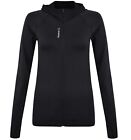 Ladies Women's New Reebok Zip Fitness Jacket Sweatshirt Hoodie Coat Hoody Black