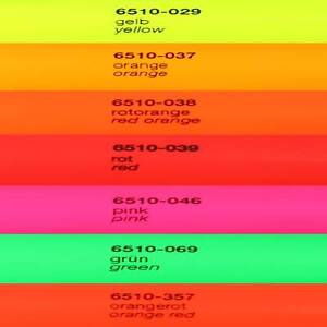 18,90 €/ M ² Neon Pellicola per Plotter Oracal 6510 Neonfolie Fluorescente Cast