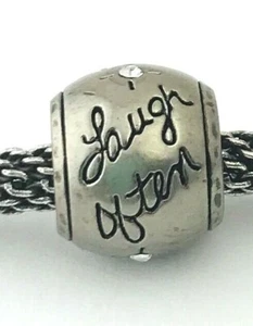 Brighton Art & Soul Laugh Bead, JC1611 Silver Finish, New - Picture 1 of 3