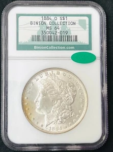 š²1884 O Morgan Dollar $1 NGC MS64 CAC! LAS VEGAS BINION COLLECTION!!!Ā LšK!š² - Picture 1 of 5