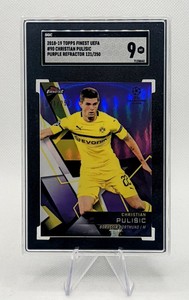 USMNT Christian Pulisic 2018 Topps Finest Rookie Soccer Purple Refractor /250