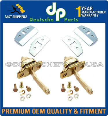 PORSCHE 911 912 930 964 993 TURBO DOOR STOP CHECK STRAP Repair Plate KIT SET 6 - Image 1 of 4