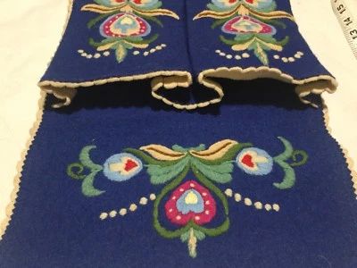 Porta Correos Noruega Suecia Lana Fieltro Bordado Colgante Navidad Foto 1 de 4