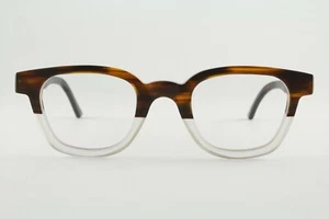 Raro Auténtico Ver Gafas 1212 7101 Marrón Mate Transparente 44mm Gafas Alemania - Imagen 1 de 5