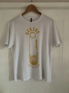 Versus Versace Logo Slim Fit T-shirt Women’s White L AUTHENTIC - Picture 1 of 18