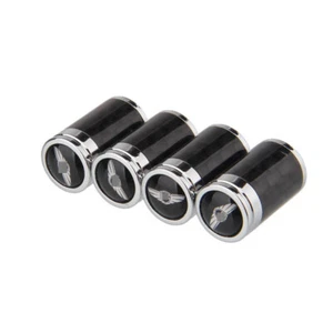 4PCS Carbon Fiber Car Wheels Tire Air Valve Caps Stem Dust Cover Trim for Mini - Picture 1 of 2