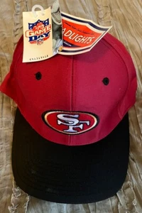 SAN FRANCISCO 49ERS Football Headlights VINTAGE Logo 7 SNAPBACK NFL Hat NEW Cap - Picture 1 of 3