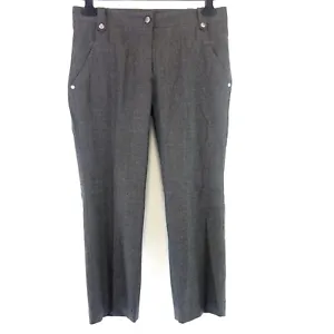 Cambio Women Pants Elegant Cloth Pants Chino Dark Grey Wool Cropped New - Picture 1 of 8
