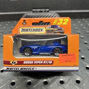 1998 MATCHBOX SUPERFAST #32 BLUE DODGE VIPER RT/10 LOOSE IN BOX - Picture 1 of 7