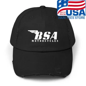 BSA Motorcycles Cappello da uomo nero effetto invecchiato regolabile - Foto 1 di 2
