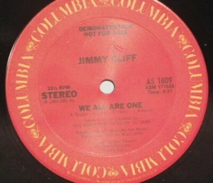 JIMMY CLIFF We All Are One 12" Promo VG+ Plays Well 1983 Columbia Records - Picture 1 of 1
