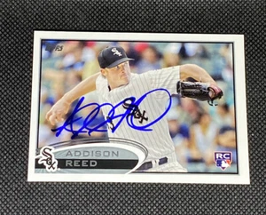 Addison Reed Chicago White Sox Rookie Signed Auto 2012 Topps Card #183 ~ COA - Picture 1 of 3