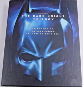 The Dark Knight Trilogy Blu-ray 4-Disc Set + Book Batman Begins Knight Rises - Picture 1 of 5