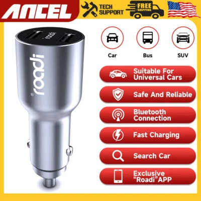 IC1-AA Bluetooth Fast Car Charger 2 USB Port Cigarette Lighter Socket Adapter - Image 1 of 4