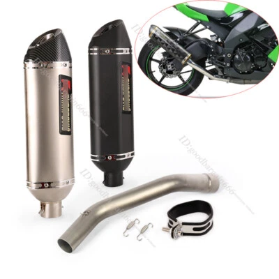 Tubo de enlace de escape medio de 51 mm para Kawasaki Ninja ZX10R 2008-2020 470 mm puntas silenciadoras Foto 1 de 4