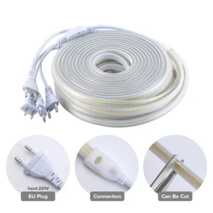 AC220V FCOB LED Licht Streifen 288/420Leds Sicherheit Flexible IP65 Wasserdicht - Bild 1 von 10