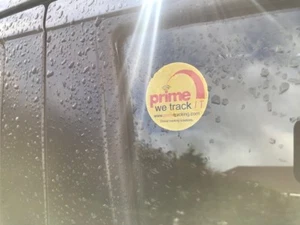 2 Vehicle Security GPS Tracker INTERIOR Stickers-Car,Van,Truck Tracking Sign - Picture 1 of 3