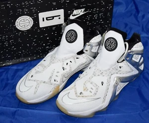 Mens Nike Lebron XII 12 Elite Pigalle Size 13 White Platinum 806951-100 ~CCF2#26 - Picture 1 of 12