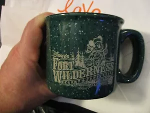 DISNEY'S FORT WILDERNESS RESORT & CAMPGROUND MICKEY MOUSE HEAVY SPECKLED MUG CUP - Picture 1 of 6