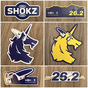 Auténticas pegatinas Shokz 2025 maratón de Boston ELIGE Y ELIGE calcomanía unicornio 26,2 - Imagen 1 de 19