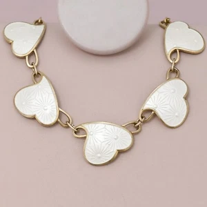 Vtg MCM Norway Modernist Ivar Holth Sterling Silver Enamel Necklace Earrings Set - Picture 1 of 6