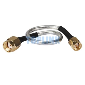 SMA Male Plug to RP-SMA Male ( Female Pin ) Semi-Flexible .141" Cable RG402 15cm - Picture 1 of 3