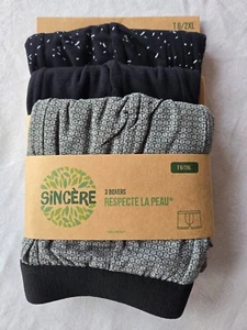 3 boxers taille 6/XXL noir, gris et blanc marque Sincère Label Oeko-Tex (g) - Picture 1 of 3