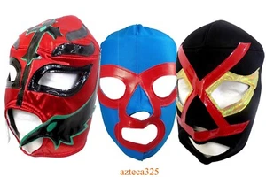 3PACK Máscaras de Luchador Assorted Classic Lucha Libre Mexican Mask Costume - Picture 1 of 4