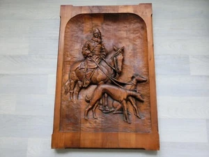 Holzgeschnitztes Bild. Massiv. Handarbeit. Relief Holzbild geschnitzt Wandbild. - Bild 1 von 1
