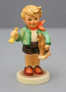 Vintage Hummel Goebel Figurine Boy With Toy Horse And Horn 239/C 3.25" - Picture 1 of 5