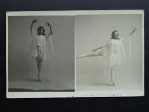 Ballerina Portrait LITTLE GIRL BALLERINA POSE (8) c1920s RP W Hargrave Postcard - Picture 1 of 4