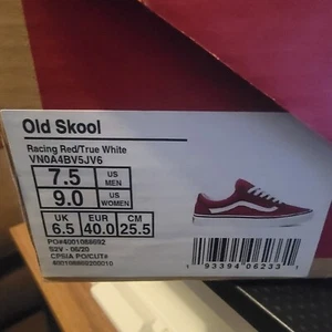 Größe 7,5 - Vans Old Skool Racing Red - Bild 1 von 5