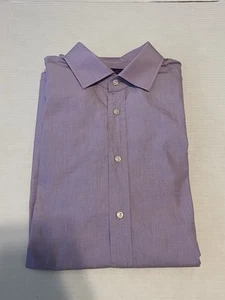 Ralph Lauren Purple Label Sartorial Men’s 17 Button Up Dress Shirt Made In Italy - Picture 1 of 9