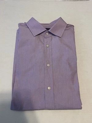 Ralph Lauren 紫色标签 Sartorial 男式 17 纽扣正装衬衫意大利制造 — 第 1/4 张图片