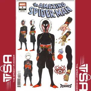 AMAZING SPIDER-MAN #5 (Vol 7) Peach Momoko Marvel Rivals Variant Spider-Oni 2025 - Foto 1 di 3