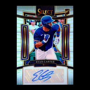 2024 Panini Select Evan Carter Silver Prizm Signatures #SIG-EC Auto Rangers RC - Picture 1 of 1