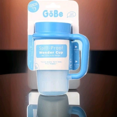 Чудо-чашка GoBe Kids без проливов дизайн 360 Click n Sip синяя новая - Изображение 1 из 4