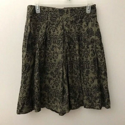 Falda Floral Banana Republic Mezcla Lino Seda Mujer Talla 2 Modesta Foto 1 de 4