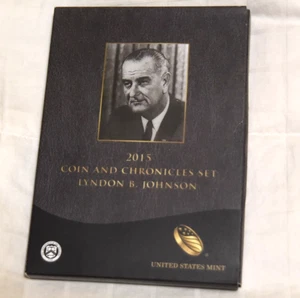Juego de monedas y crónicas Lyndon B. Johnson 2015 como nuevo en Estados Unidos - Imagen 1 de 5