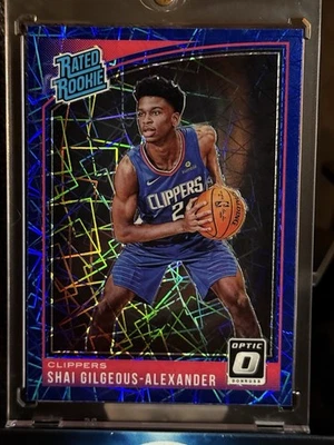 2018-19 Panini Donruss Optic Blue Lazer Prizm Shai Gilgeous-Alexander (RC, SP) Foto 1 de 2