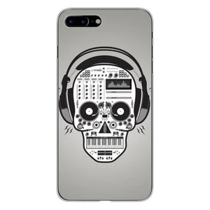Coque en silicone imprimée compatible Apple iPhone 8 Plus Skull Music - Photo 1 sur 6