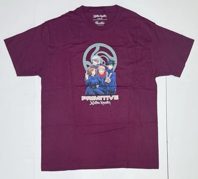 Primitive x Jujutsu Kaisen Burgundy Men’s T Shirt Jujutsu United Large NWOT - Image 1 of 2