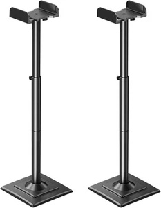 Universal Speakers Stands Pair 34" to 43.3" Height Adjustable Holds Bookshelf S - Picture 1 of 9