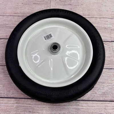 "Neumático de carretilla Marathon 3,50/2,50-8 plano libre 13"" buje de 3"" rodamientos de 5/8""" Foto 1 de 4