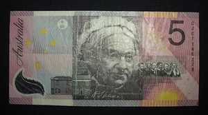 AUSTRALIAN $5 DOLLAR POLYMER FEDERATION NOTE. OJC 11 - Picture 1 of 9