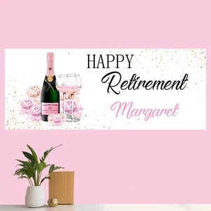 Personalised Retirement Party Banner Congratulations Party Decoration - Picture 1 of 5