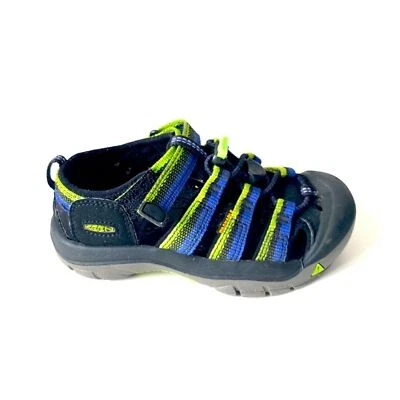 Sandalias Keen Youth Newport H2 negras/lima/azules deportes acuáticos al aire libre informales talla 12 Foto 1 de 4